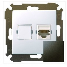 Механизм розетки компьютерной СП RJ-45 Simon34 графит 34598-038