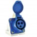 Розетка наружной установки 16A 2P+Е 220В IP44 ЭКФ (113) ps-113-16-220
