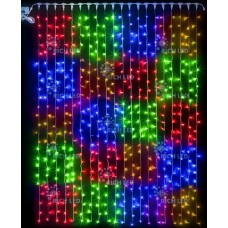 Занавес 2*3 м, МУЛЬТИ квадраты, прозрачный провод RL-C2*3-T/MS