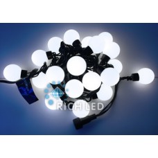 Гирлянда большие шарики, 5м, БЕЛАЯ, 220В RL-S5-20C-40B-B/W