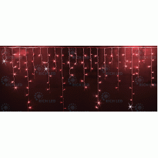 Бахрома 3*0.9 м КРАСНЫЙ, мерцание, прозрачный провод RL-i3*0.9F-T/R