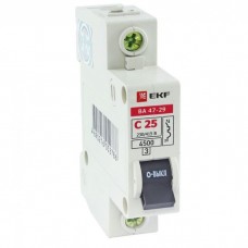 Автоматический выключатель 1п C 50А ВА 47-29 4.5кА Basic EKF mcb4729-1-50C