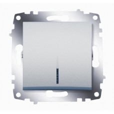 Выключатель 1-кл. Cosmo с подсветкой алюм. ABB 619-011000-201