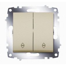 Переключатель 2-кл. Cosmo схема 6 титаниум ABB 619-011400-211
