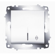 Переключаетль 1-кл. Cosmo схема 6 с подсветкой белый ABB 619-010200-210