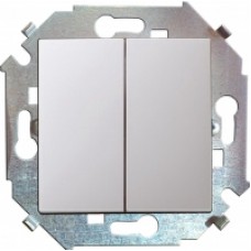 Механизм выключателя проходной 2-кл. СП Simon15 белый 1591397-030