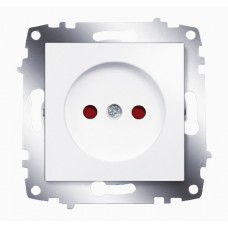 Розетка Cosmo без заземления защитные шторки белый ABB 619-010200-286