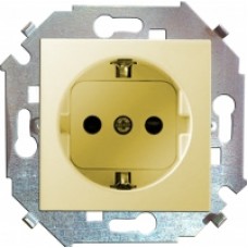 Механизм розетки 1-м СП Simon15 с заземлением слоновая кость 1591432-031