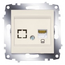 Розетка комп. Cosmo (RJ45 cat 6 + гнездо) крем. ABB 619-010300-247