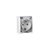 Розетка 1-м ОП Simon15 с заземлением  с крышкой IP54 белый 1594445-030