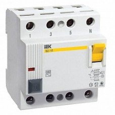 УЗО 4п 80A 30mA тип AC ВД1-63 ИЭК MDV10-4-080-030